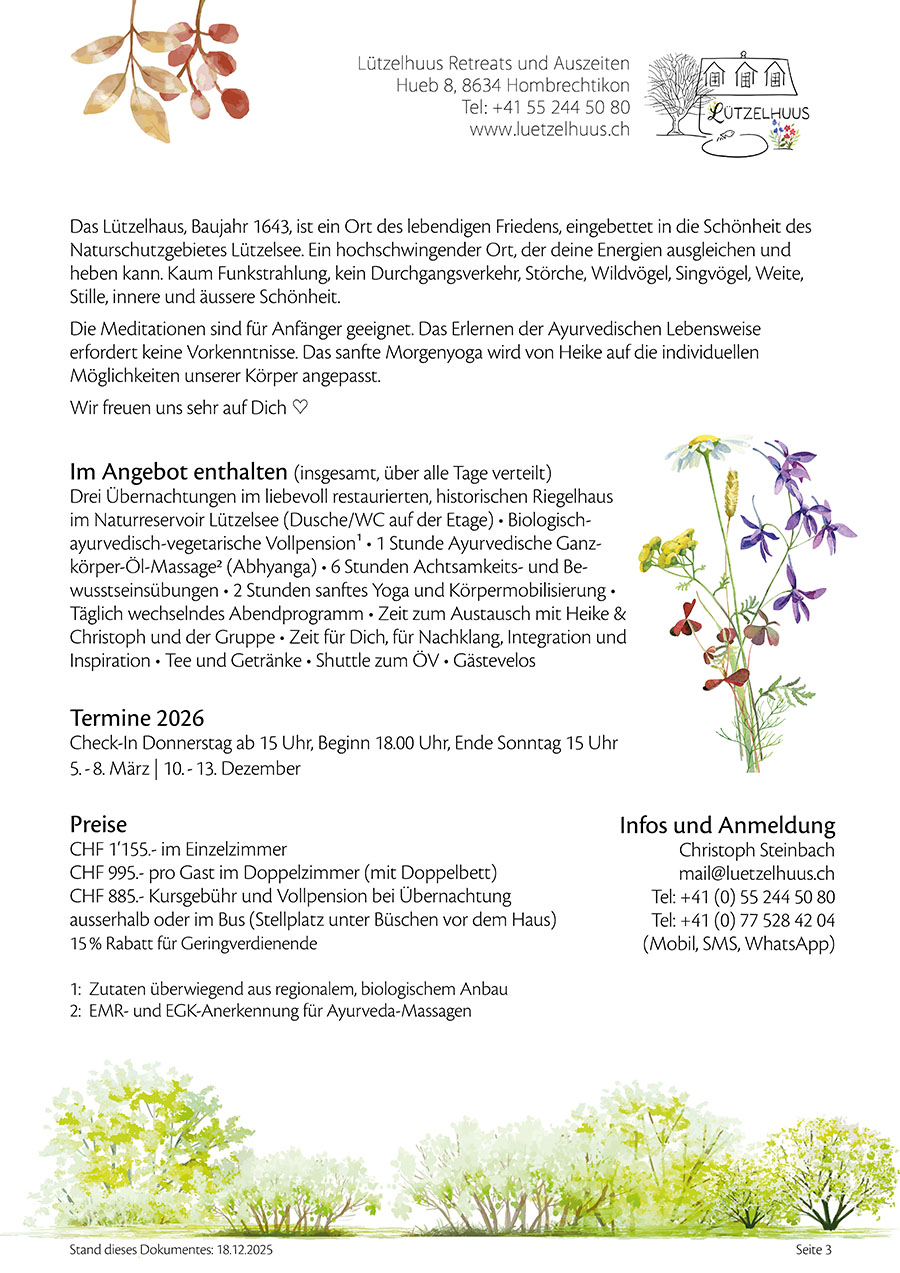 Retreat Feinsinnig Ayurveda HSP PDF