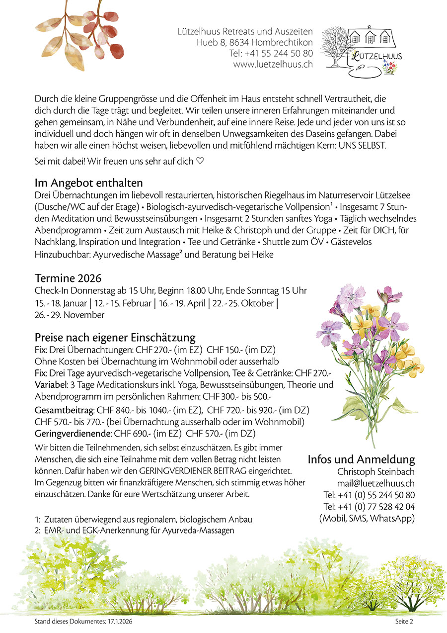 Angebot Meditation Basis 3 TagePDF